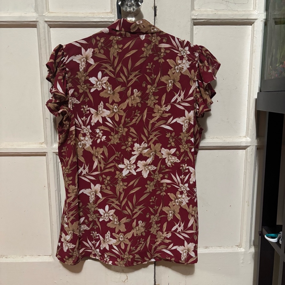 Tommy Hilfiger Ruffle-Sleeve Bow Blouse Perfect for Spring - Picture 4 of 5